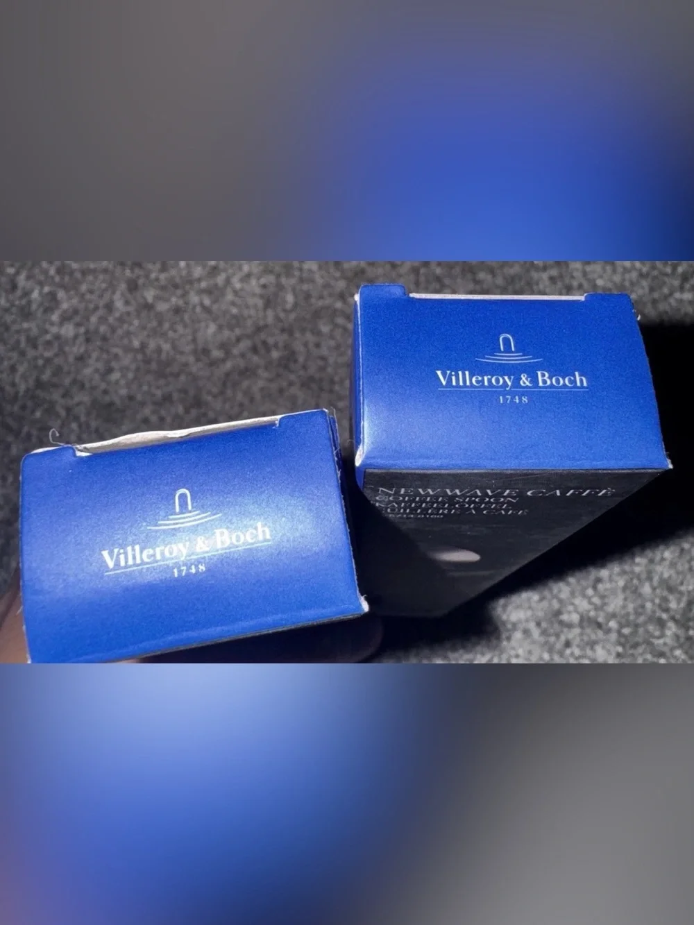 2 Villeroy & Boch NewWave Caffè Hammered 18/10 Stainless Coffee Spoons 7 in